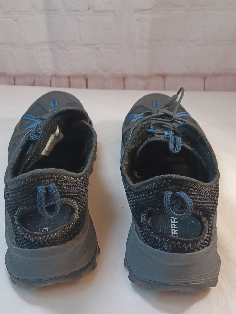 merrell mens size 11 water hiking trail shoes quick lace black blue - Picture 12 of 13